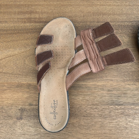Clarks Brown Ultimate Comfort Leisa Spring Sandals - Picture 3 of 3